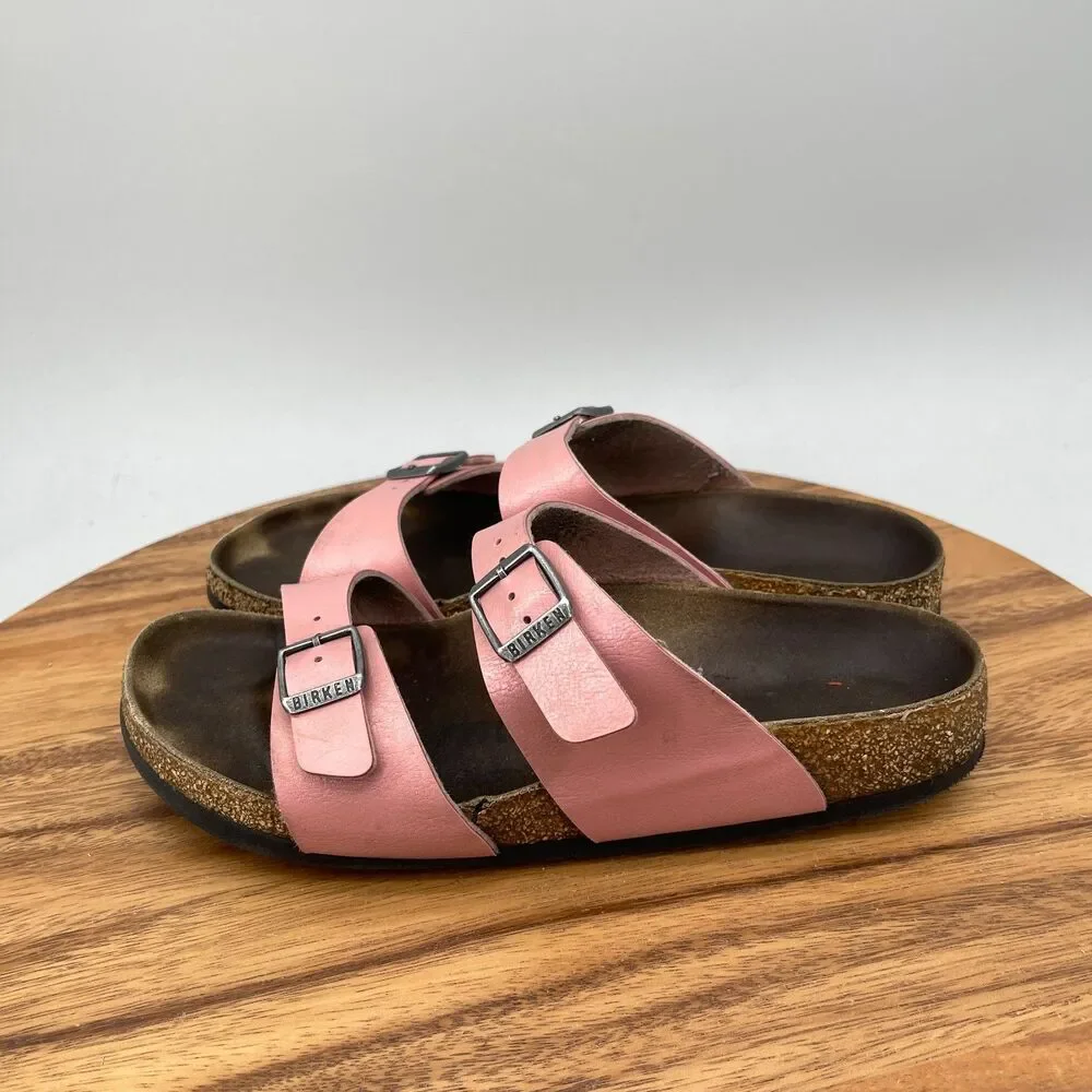 Birkenstock Sydney Sandals Womens Size 8 / 39 Pink Leather Casual Comfort Shoes